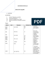 8085 Microprocessor Programme To Add Two 8 Bit Number