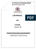 Lab Manual: Department of Computer Science