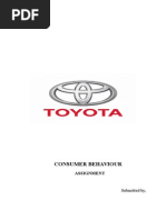 Consumer Behaviour of Toyota