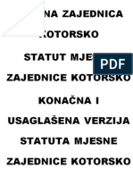 Statut MZ Kotorsko