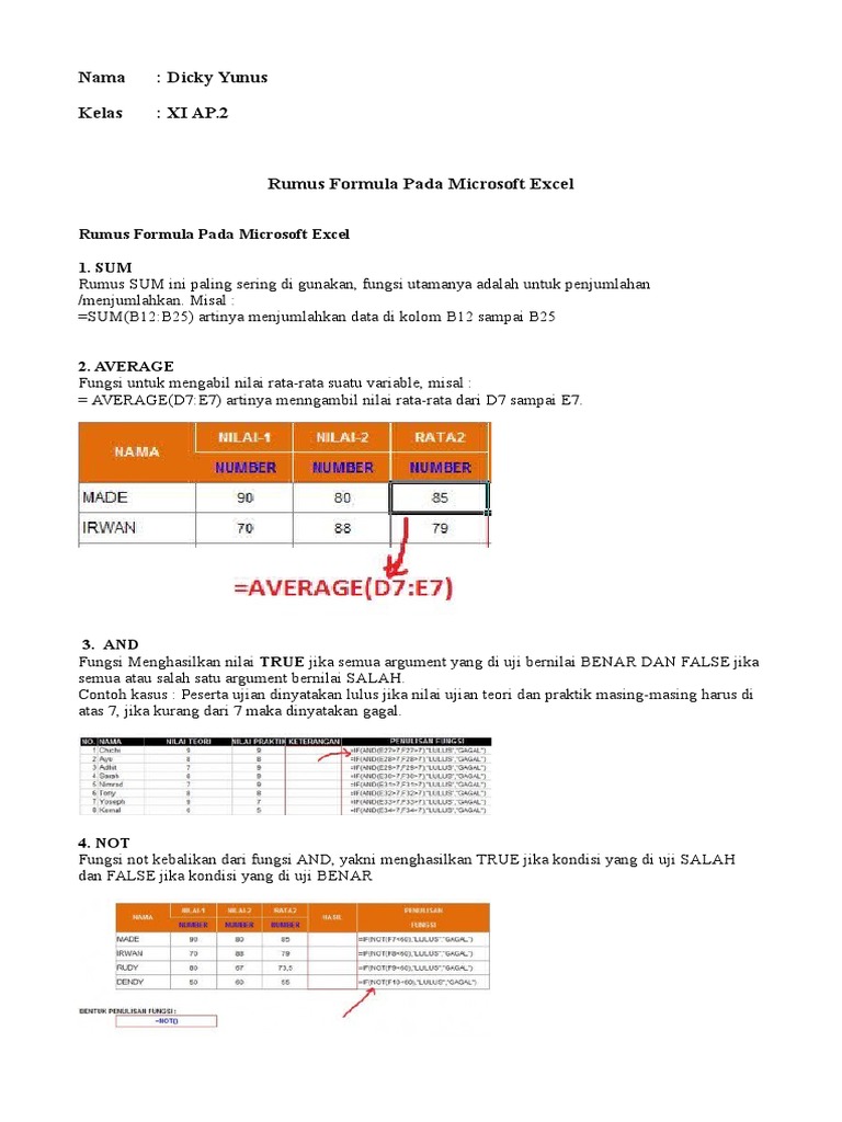 Rumus Formula Ms Excel Dicky Yunus Rumus Formula Ms Excel Dicky Yunus