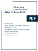 9th Class Chemistry Important Solved Short Notes for Exam 2013