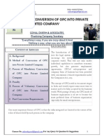 Conversion of OPC Into Company - Series - 81