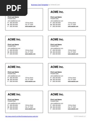 Blank Business Card 8
