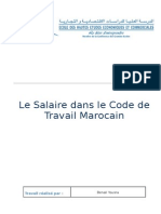 Le Salaire Dans Le Code de Travail Marocain