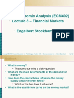 Macroeconomic Analysis (ECM402) Lecture 3 - Financial Markets Engelbert Stockhammer