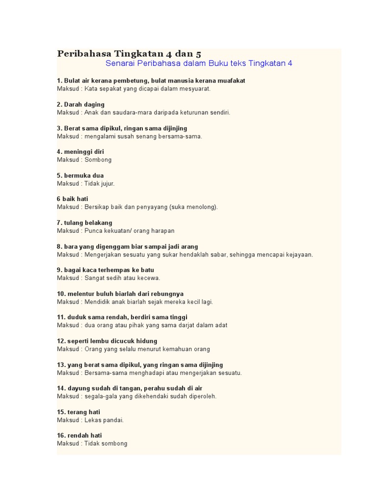 Dapatkan Gambar Peribahasa Tingkatan 4 Dan 5 Terkeren by www.cikimm.com