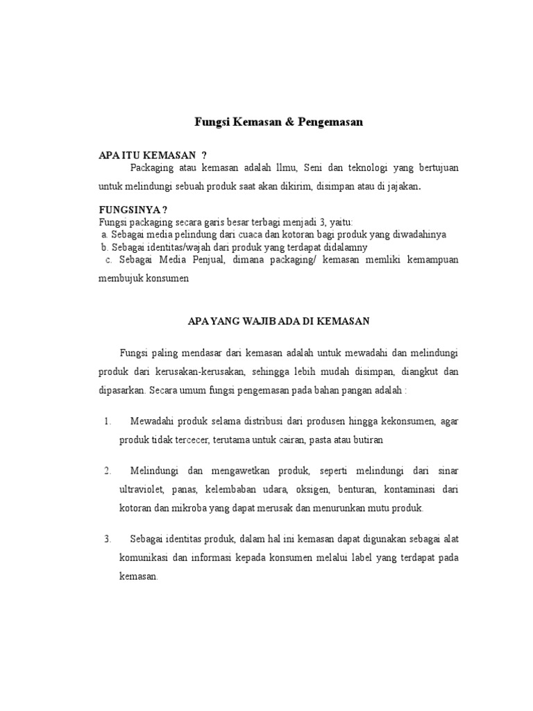 Fungsi Kemasan Pdf