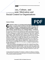 Corporations Culture and Commitment Motivation and Social Control in Organizations