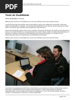 Teste de Usabilidade