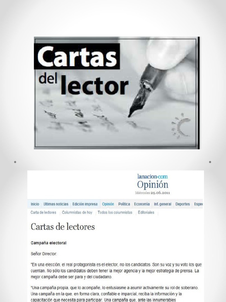 Cartas de Lectores Publicación Certeza