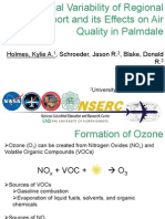 Diurnal Variability of Regional Transport and Its Effects On Air Quality in Palmdale