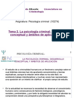 TEMA 2 Psicología Criminal