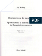 Aby Warburg El Renacimiento Del Paganismo