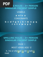 Spelling Rules – 3rd Person Present Simple