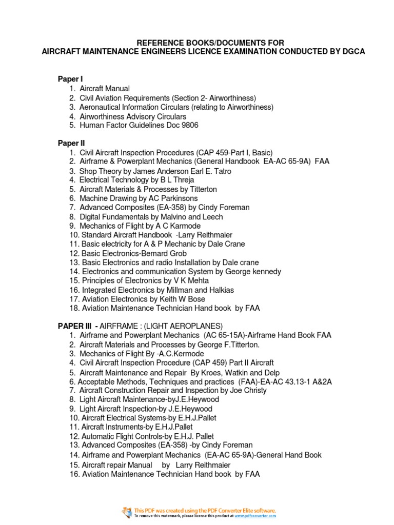 Aircraft Maintenance Reference Guide | PDF