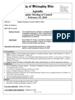 Willoughby Hills Council Agenda 02252010