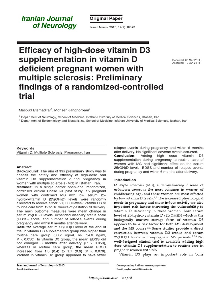 Efficacy of High Dose Vitamin D3 Supplementation in Vitamin D Deficient Vitamin D Multiple
