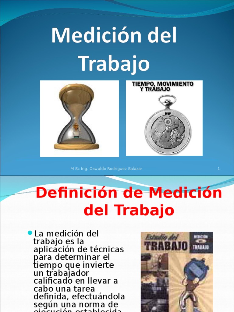 Cap.5 Medición Del Trabajo Medición Método científico