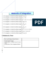 Methods of Integration: Solution by Tutor