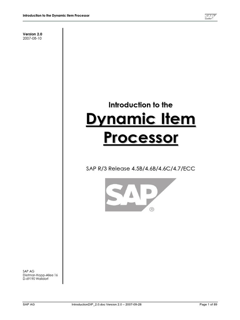 Dip Profiles Documentation | PDF | Debits And Credits | Business Process