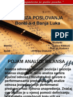 Analiza Poslovanja Bonel a.d Banja Luka