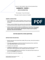 HKDSE Chem FX Mock Exam Paper 1 2012 Set 1 Eng