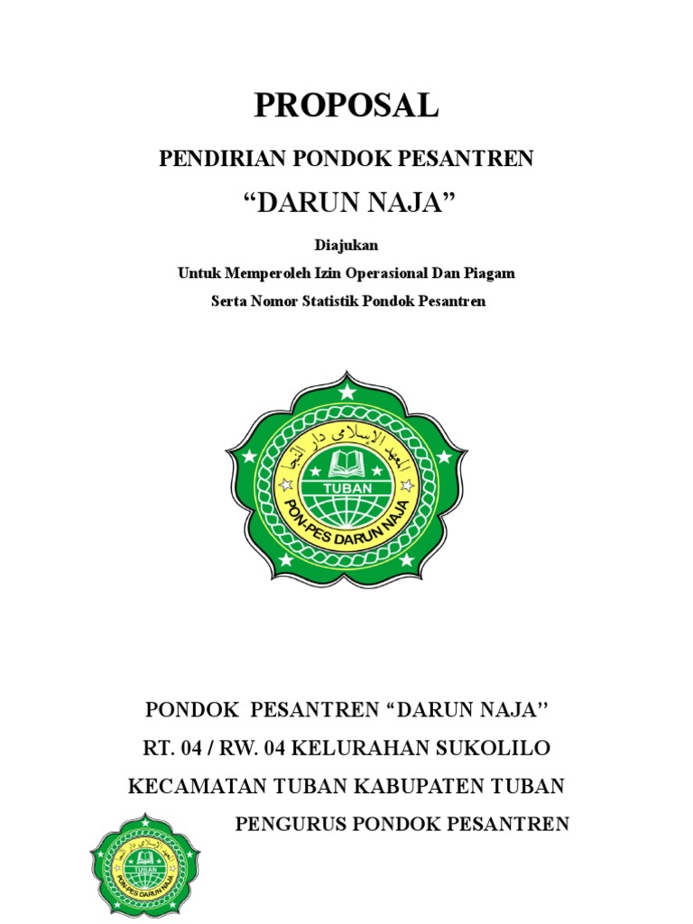 Proposal Pendirian Pondok Pesantren Darun Naja