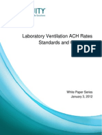 Lab Ventilation ACH Rates Standards and Guidelines