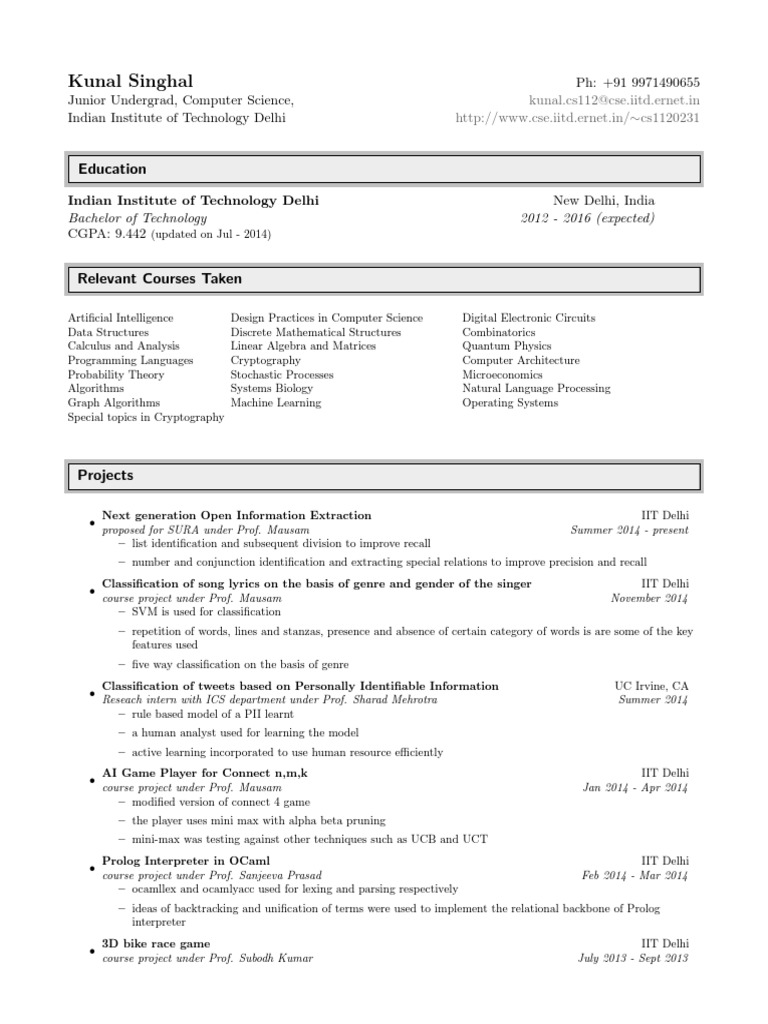 cv of | Artificial Intelligence | Technology