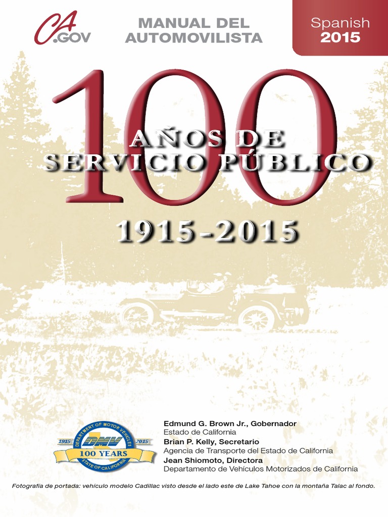 DMV Libro Manejo PDF Peatonal Semáforo