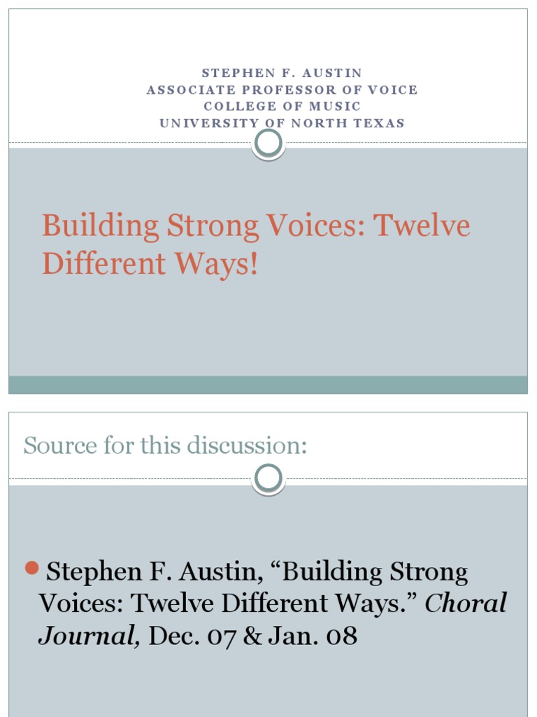 Building Strong Voices: 12 Techniques | PDF | Singing | Larynx