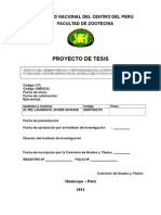 Esquema de Proyecto de Tesis