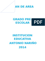 Plan de Area Preescolar 2014