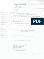 Intinerário Teorico Em Psicopatologia Do Trabalho