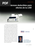 Intereses, deducción para ISR 