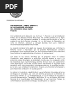Decreto Inciativas Ley de Pension y Ley Seg Desempleo