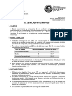 Ventilador Centrífugo: Estudio Experimental