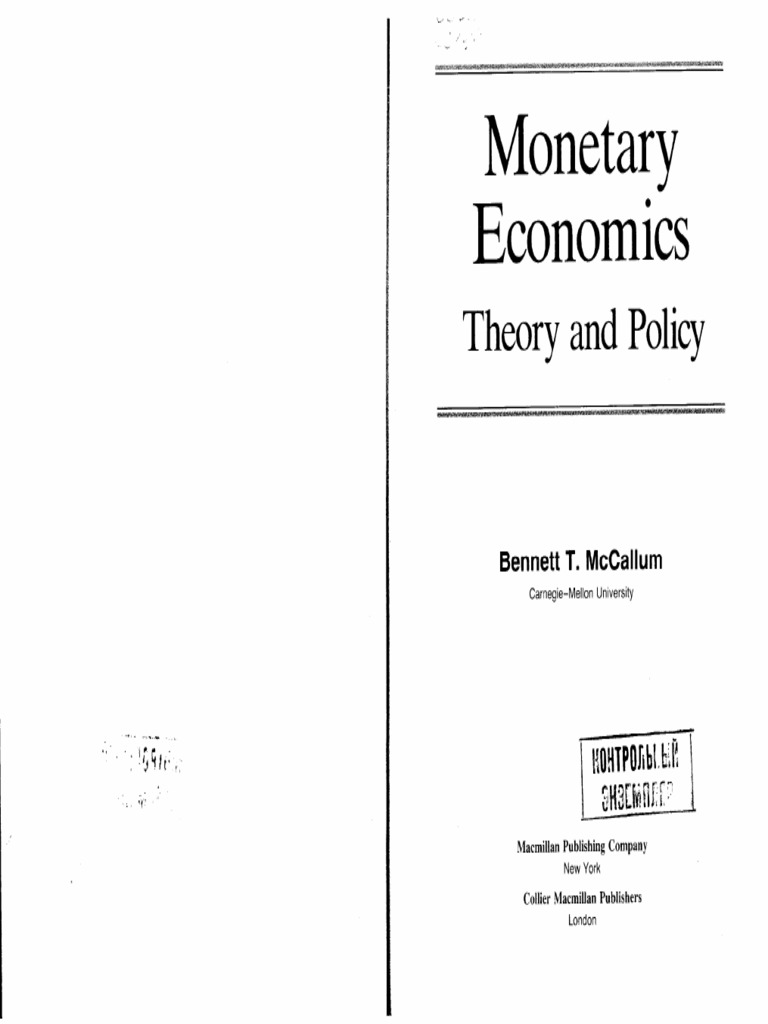 T. McCallum Economics PDF