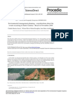 Environmental Management Planning Considerations About the Events Occurring in Santa Catarina Brazil in November 2008