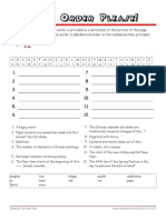 Chinese New Year Worksheet with Answer Key Alphabetical Order