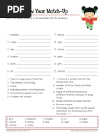 Chinese New Year Matchup Worksheet with Answer Key 