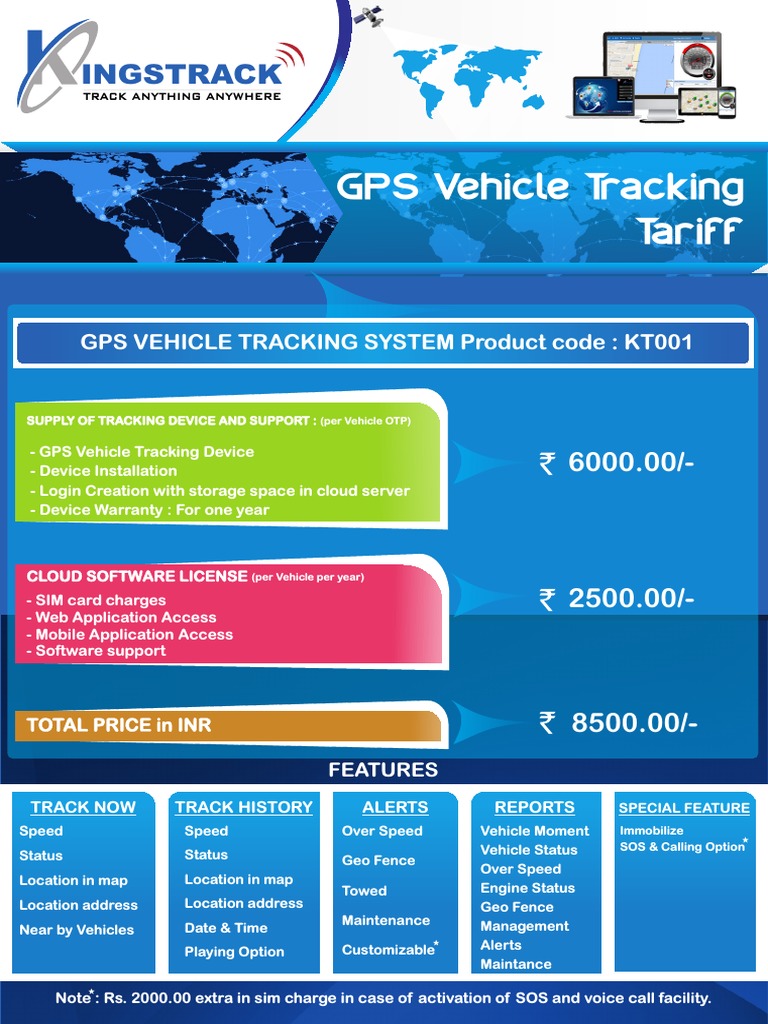 GPS Vehicle Tracking Tariff: Ingstrack | PDF | Business | Technology ...