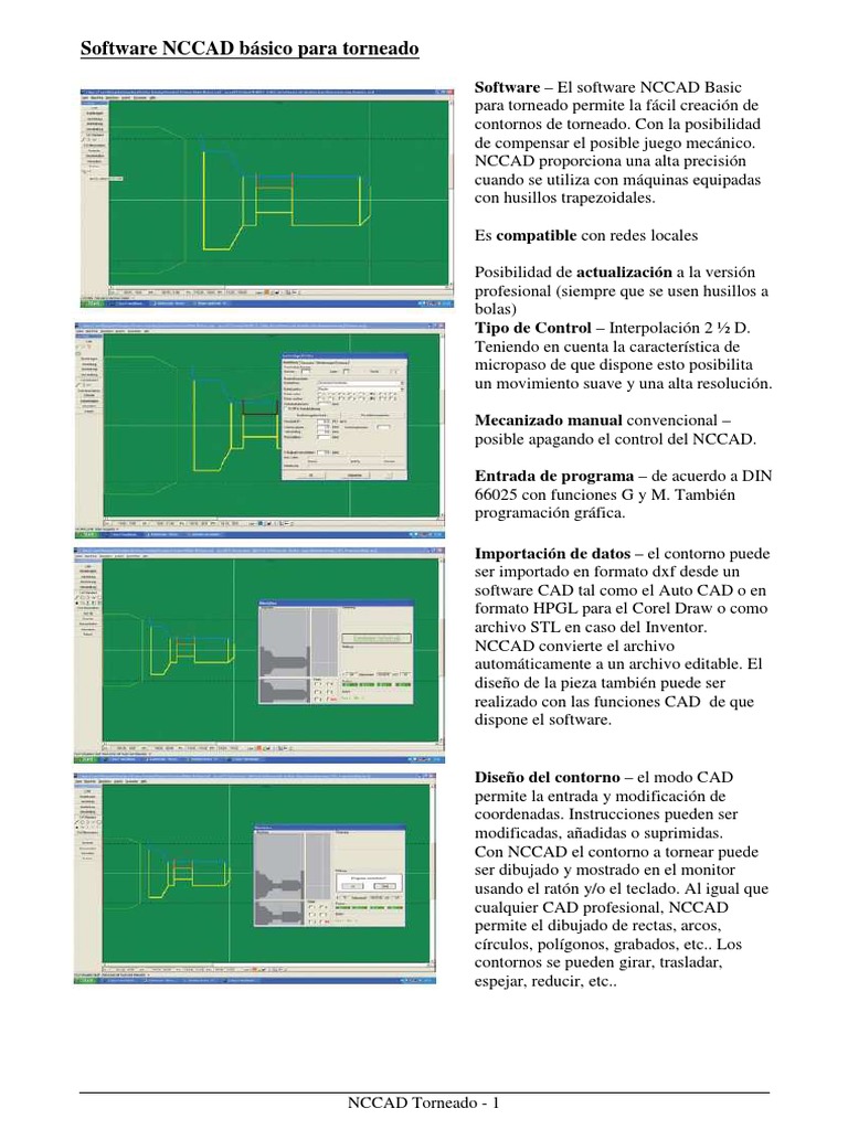 Software NCCAD para Torneado 9 y 23 | PDF | Mecanizado | Software