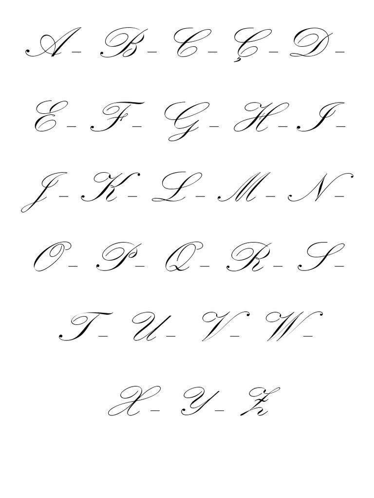 Kunstler Script - Caligrafia | PDF, image size:768x1024