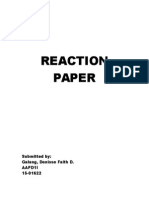 Reaction Paper