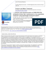 Preparation and Characterization of PVDF-PVP-TiO2 Composite Hollow Fiber Membranes For Oily Wastewater Treatment Using Submerged Membrane System