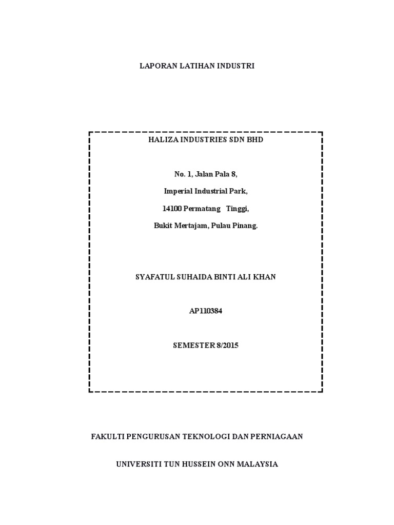 Penulisan Muka Surat Format Ukm