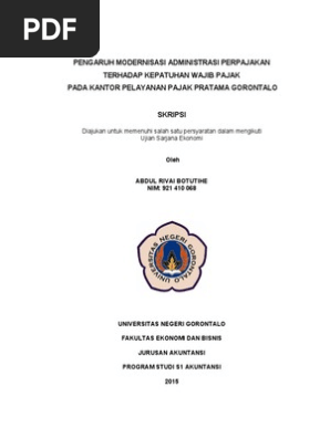 Skripsi Pajak Kualitatif Pdf Pejuang Skripsi