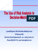 Risk Based Decision Making